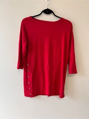 Coolibar Rhodes Women's Medium Red Tunic Top long sleeve Tshirt SPF 50 Quick Dry